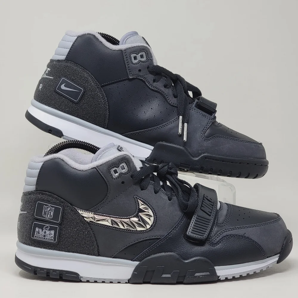 Nike Air Trainer 1 SB LVIII Super Bowl Men’s Size 8.5 Anthracite FJ6195-001 New